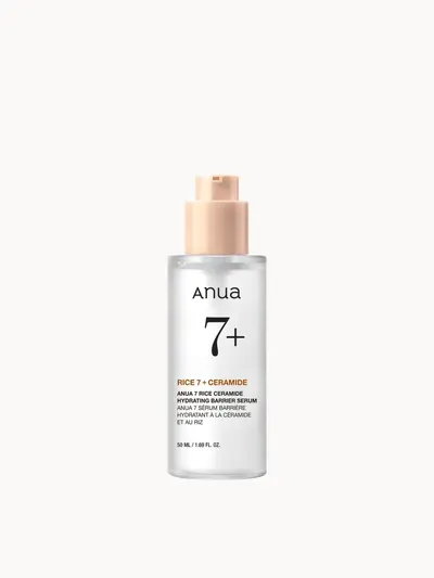 Anua 7 Rice Ceramide Hydrating Barrier Serum 50ml Anua — embalagem e produto