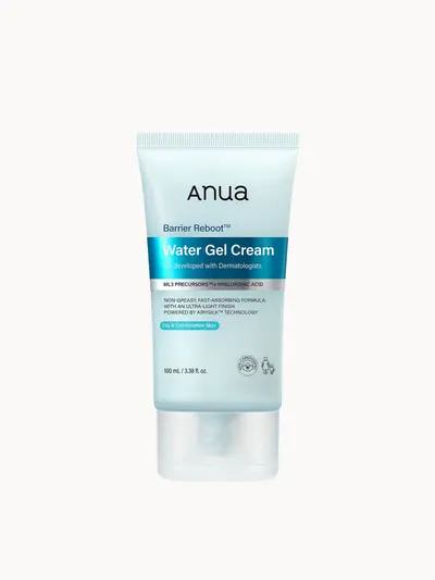 Anua Barrier Reboot Water Gel Cream 100ml Anua — embalagem e produto