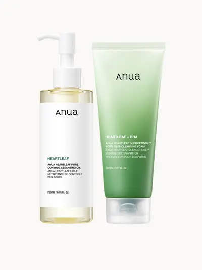 Anua Double Cleansing Duo Bundle Anua — textura e acabamento