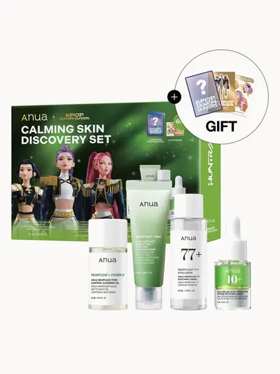 Anua KPop Demon Hunters Calming Skin Discovery Set Anua — embalagem e produto