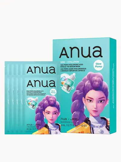 Anua KPop Demon Hunters PDRN Hyaluronic Acid Capsule 100 Serum Mask (10PCS) Anua — textura e acabamento