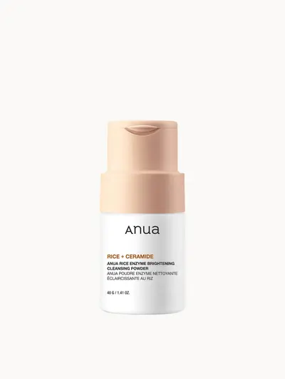 Anua Rice Enzyme Brightening Cleansing Powder 40g Anua — embalagem e produto