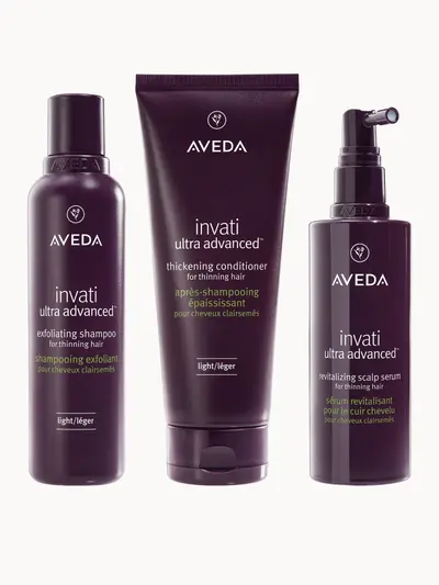 Aveda Invati Ultra Advanced Light Scalp & Hair Densifying Bundle Aveda — textura e acabamento
