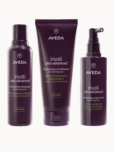 Aveda Invati Ultra Advanced Rich Scalp & Hair Densifying Bundle Aveda — textura e acabamento