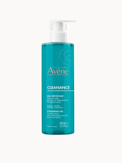Avène Cleanance Cleansing Gel For Oily, Blemish Prone Skin 400ml Avène — embalagem e produto