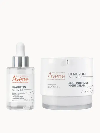 Avène Regenerating Night Routine with Hyaluron Activ B3 Avène — textura e acabamento