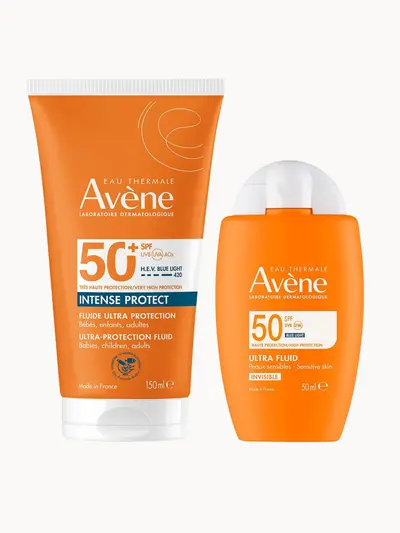 Avène SPF 50 Face & Body Bundle — embalagem e produto