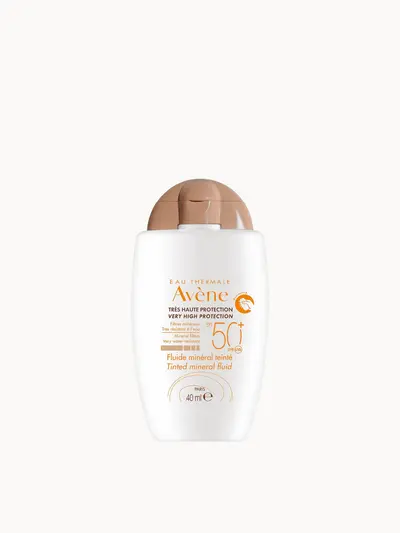 Avène Very High Protection SPF 50+ Tinted Mineral Fluid 40ml Avène — embalagem e produto