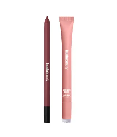 Baby Pink Lip Duo Huda Beauty — textura e acabamento
