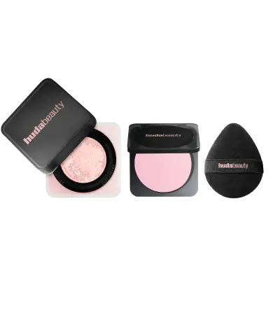 Bake & Press Kit Huda Beauty — embalagem e produto