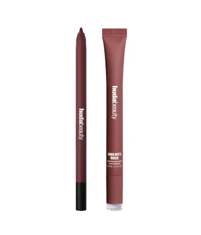 Berry Brown Lip Duo Huda Beauty — textura e acabamento