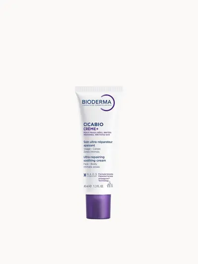 Bioderma Cicabio Creme+ Ultra-Repairing Soothing Healing Cream for Face & Body with Hyaluronic Acid 40ml Bioderma — embalagem e produto