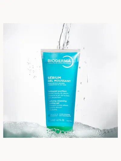 Bioderma Sebium Foaming Gel Cleanser Face Wash for Combination, Oily to Acne-prone skin 400ml Bioderma — detalhe 5