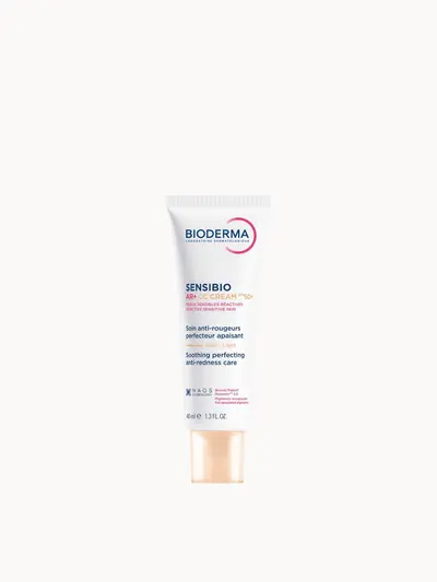 Bioderma Sensibio AR+ Anti-Redness CC Cream SPF50+ for Sensitive Skin Prone to Rosacea 40ml Bioderma — embalagem e produto