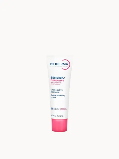 Bioderma Sensibio Defensive Active Soothing Face Cream for Sensitive Skin - Provides 12hr Hydration 40ml Bioderma — embalagem e produto