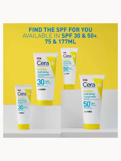CeraVe Invisible Hydrating Sunscreen SPF 30 for body, face, & all skin types with 3 essential ceramides 177 ml CeraVe — detalhe 3