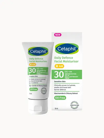 Cetaphil Daily Defence Facial Moisturiser SPF30 Cetaphil — textura e acabamento