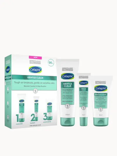 Cetaphil Gentle Clear Blemish Control 3-Step Routine Kit (Worth £46.50) Cetaphil — textura e acabamento