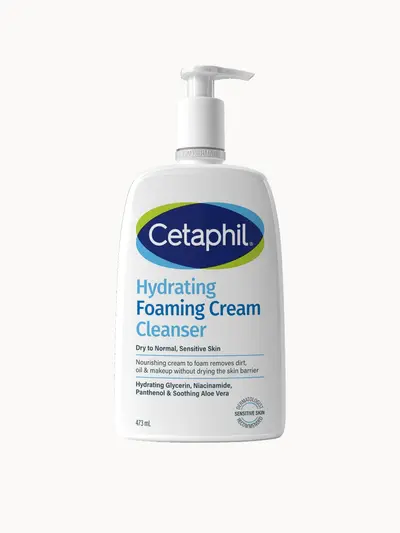 Cetaphil Hydrating Foaming Cream Cleanser Wash 473ml Cetaphil — textura e acabamento