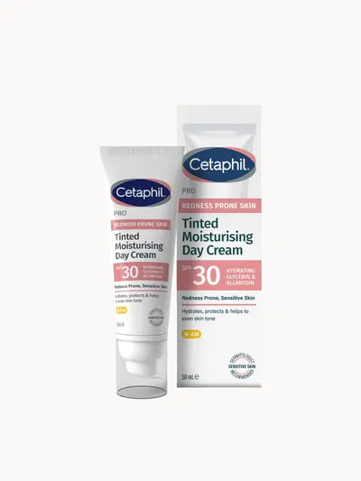 Cetaphil PRO Tinted Moisturising Day Cream SPF30 50ml Cetaphil — embalagem e produto
