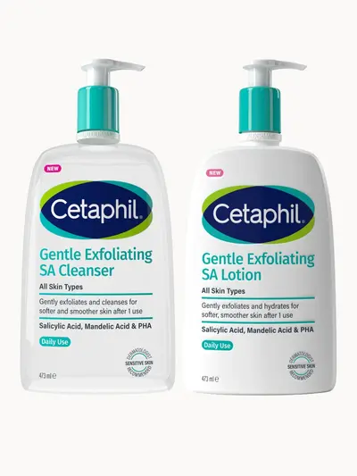Cetaphil SA Exfoliating Daily Duo for Face & Body Cetaphil — embalagem e produto