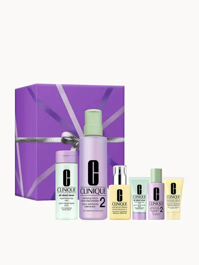 Clinique 3-Step Hydration Skincare Gift Set for Dry Combination Skin (Worth £143.54) Clinique — textura e acabamento