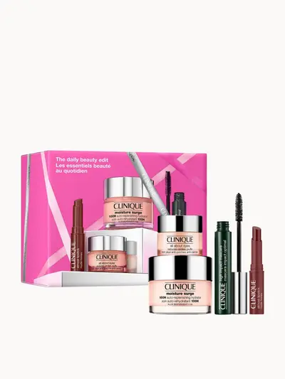 Clinique Everyday Glow Skincare & Makeup Gift Set Clinique — embalagem e produto