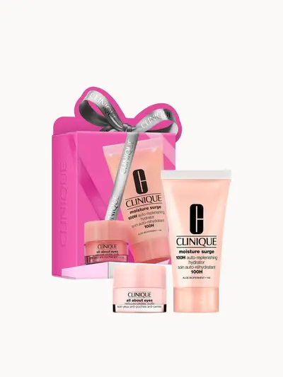 Clinique Moisture Surge Hydration & Eye Care Travel Gift Set (Worth £38.50) Clinique — embalagem e produto