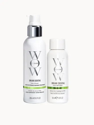Color Wow Dream Cocktail Kale-Infused Leave-in Treatment Home and Away Duo Color Wow — embalagem e produto
