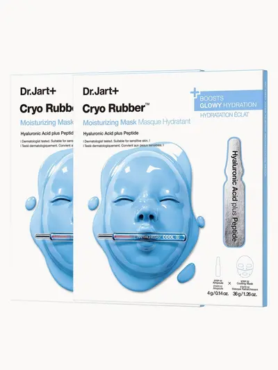 Dr.Jart+ Cryo Rubber™ Moisturizing Hydrogel Mask with Hyaluronic Acid Dr.Jart+ — embalagem e produto
