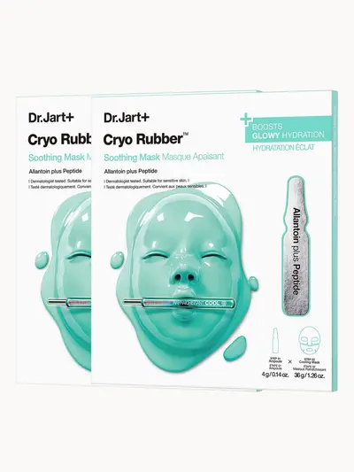Dr.Jart+ Cryo Rubber™ Soothing Hydrogel Mask with Allantoin Dr.Jart+ — embalagem e produto
