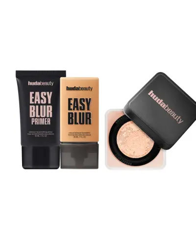 Easy Routine Kit Huda Beauty — textura e acabamento