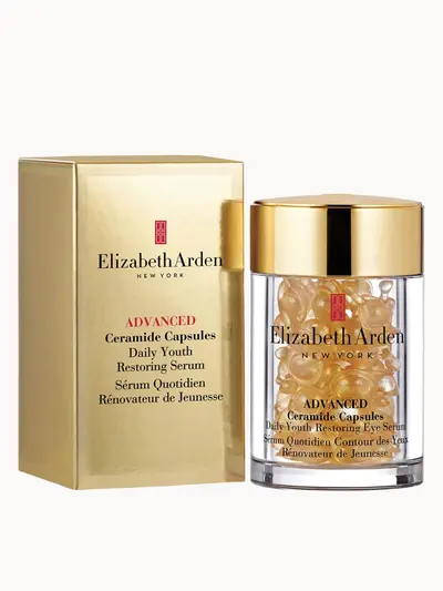 Elizabeth Arden Advanced Ceramide Capsules Daily Youth Restoring Eye Serum (60 Capsules) Elizabeth Arden — embalagem e produto