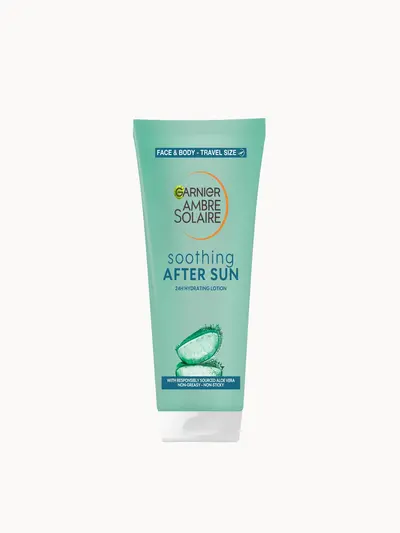Garnier Ambre Solaire After Sun Lotion For Face & Body With Aloe Vera, 175ml Garnier — embalagem e produto