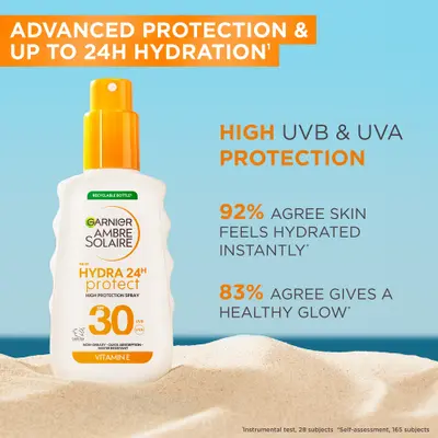 Garnier Ambre Solaire SPF 30 Hydra 24 Hour Protect Hydrating Sun Cream Spray With Vitamin E, 150ml Garnier — detalhe 3