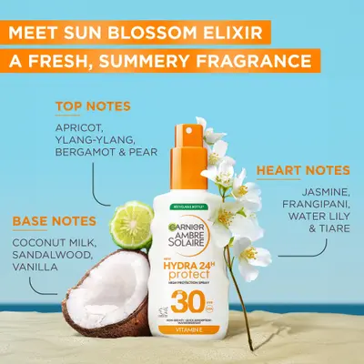 Garnier Ambre Solaire SPF 30 Hydra 24 Hour Protect Hydrating Sun Cream Spray With Vitamin E, 150ml Garnier — detalhe 7