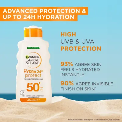 Garnier Ambre Solaire SPF 50+ Hydra 24 Hour Hydrating Sun Cream Lotion With Vitamin C,175ml Garnier — detalhe 7
