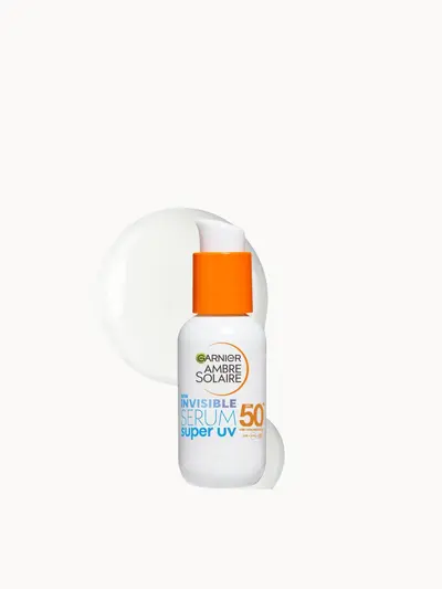 Garnier Ambre Solaire SPF 50+ Super UV Invisible Face Serum 30ml Garnier — embalagem e produto
