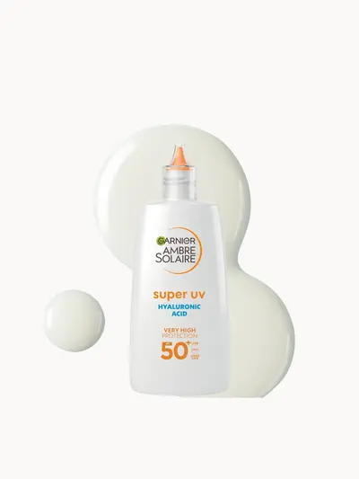 Garnier Ambre Solaire Ultra-Light Sensitive Sun Protection Face Fluid SPF50+ 40ml Garnier — textura e acabamento