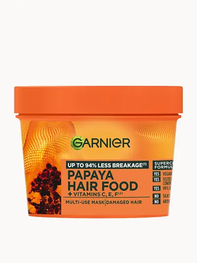 Garnier Hair Food Multi-Use Mask, Strengthening Papaya, For Damaged Hair 400ml Garnier — detalhe 7