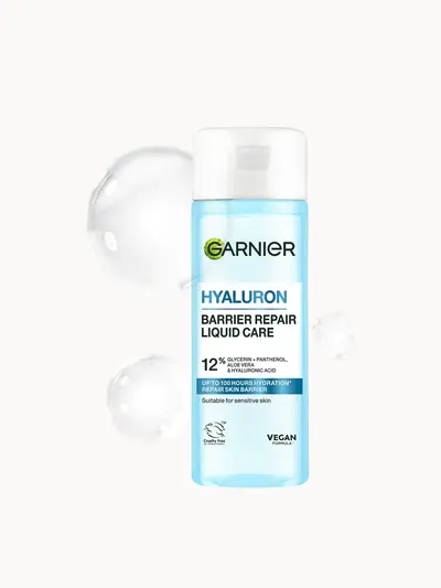 Garnier Hyaluron Barrier Repair Liquid Care with 12% with Hyaluronic acid 120ml Garnier — textura e acabamento