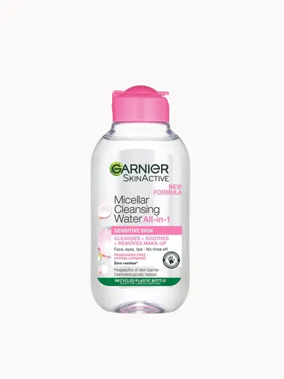Garnier Micellar Water Facial Cleanser For Sensitive Skin 100ml Garnier — textura e acabamento