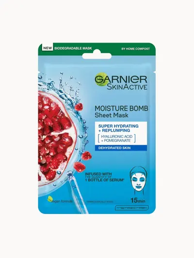 Garnier Moisture Bomb Pomegranate and Hyaluronic Acid Face Sheet Mask Trio Garnier — detalhe 8