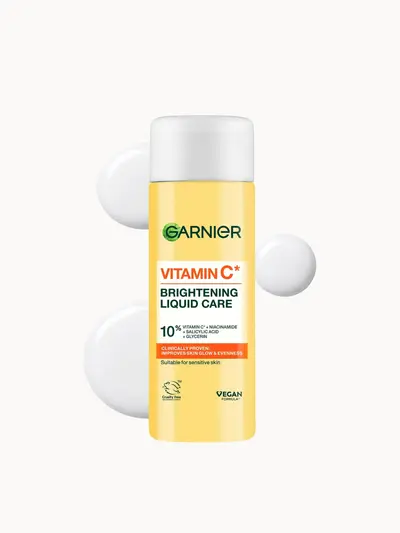 Garnier Vitamin C Brightening Liquid Care with 10% Glycerin + Niacinamide + Salicylic Acid 120ml Garnier — textura e acabamento