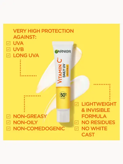 Garnier Vitamin C Daily UV Brightening Fluid Glow SPF 50+ 40ml Garnier — detalhe 4