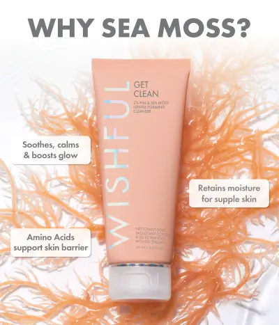 Get Clean 2% PHA & Sea Moss Gentle Foaming Cleanser Huda Beauty — detalhe 5
