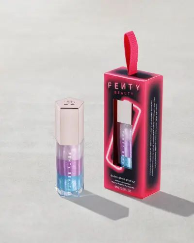 Gloss Bomb Stackz Layered Lip Luminizer Fenty Beauty — textura e acabamento