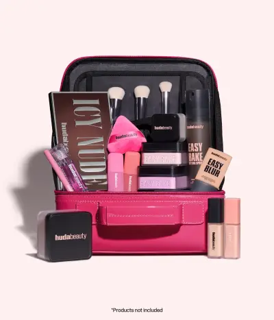 Huda Beauty Large Vanity Bag Huda Beauty — textura e acabamento