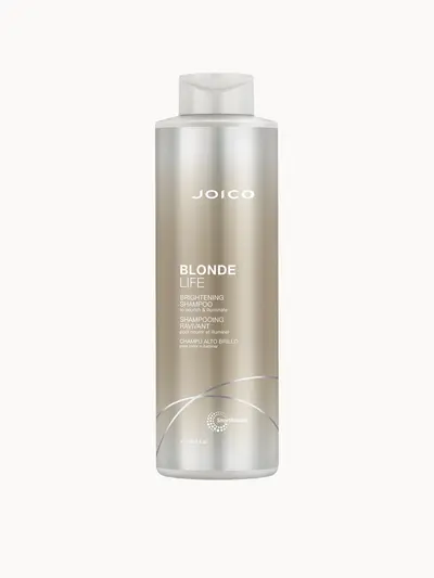 Joico Blonde Life Brightening Shampoo 1000ml (Worth £75.67) Joico — embalagem e produto