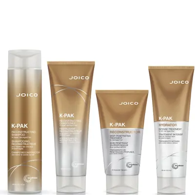 Joico K-Pak Reconstructing 4Step Repair Home Care Kit Joico — embalagem e produto